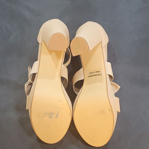 BRAND NEW PAZZLE DOUBLE BOWNOT ROUND TOE BLOCK HEEL SANDAL - Picture 13 of 15